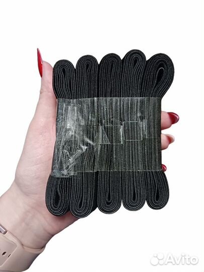 Резинки бельевые черные, 10 шт. в упаковке