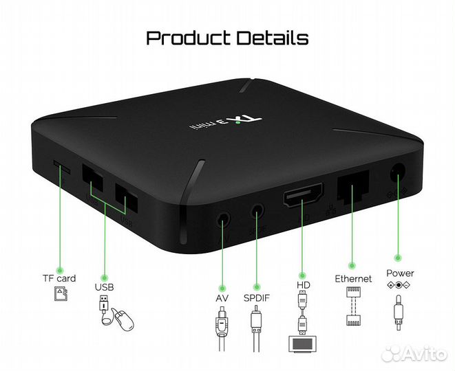 Тв приставка TX3 Mini - H Android TV, Android