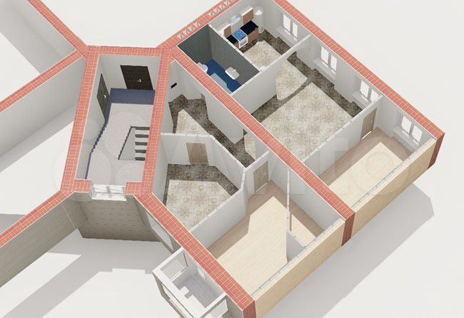 Доля в 4-к. квартире, 99,7 м², 3/5 эт.