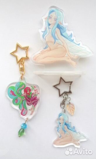 Авторские акриловые брелоки и стенды Nekoma Yugiko