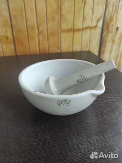 Ступка фарфоровая с пестиком СССР