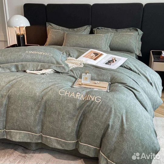 Постельное бельё сатин люкс евро в коробке