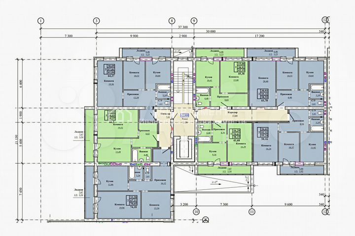 2-к. квартира, 71,3 м², 3/10 эт.