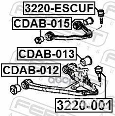 Опора шаровая передн нижняя cadillac escalade I