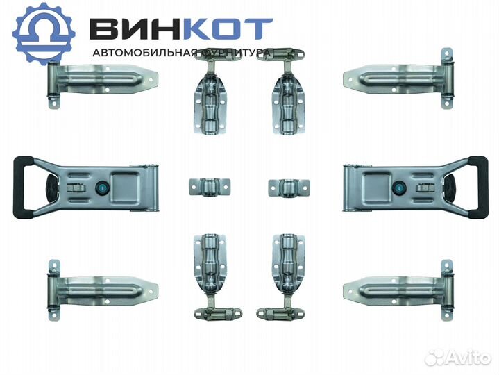 Комплект петель и рукояток пуш на ворота