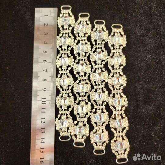 Коннекторы для одежды 4 шт со стразами