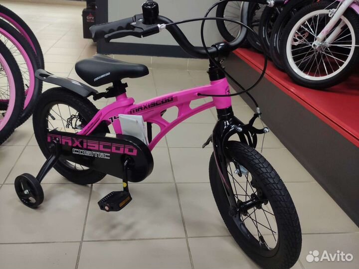 Велосипед 14 Maxiscoo Cosmic стандарт розовый мат