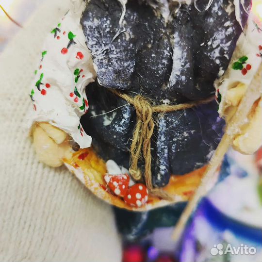 Ватные елочные игрушки