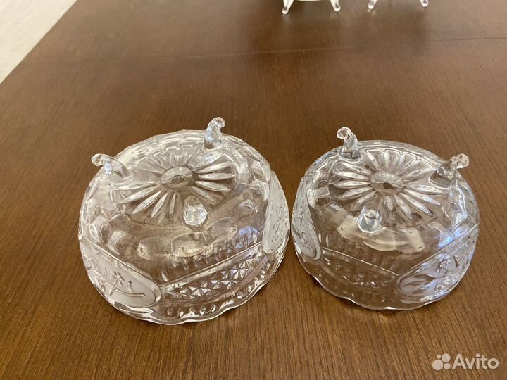 Конфетница на ножке хрусталь