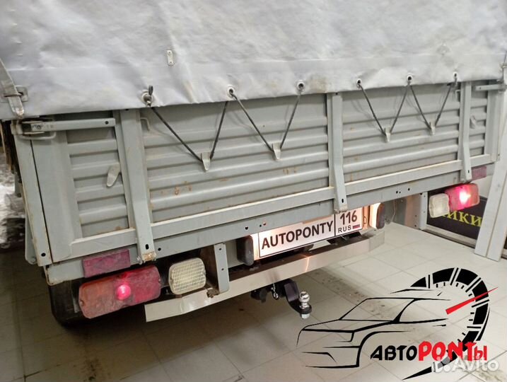 Фаркоп на УАЗ Пикап и Профи нержавейка квадрат