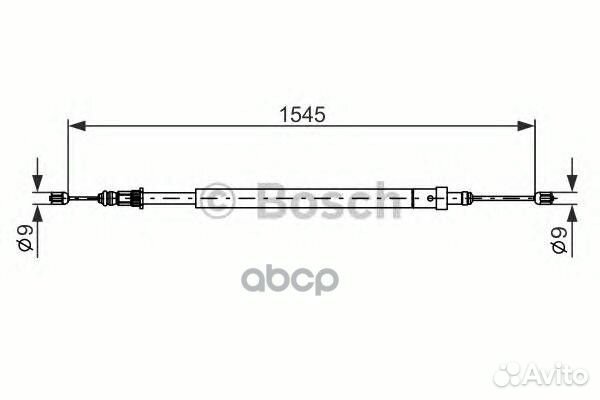 1 987 477 583 трос ручника правый disc Citroen