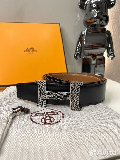 Мужской двусторонний ремень Hermes