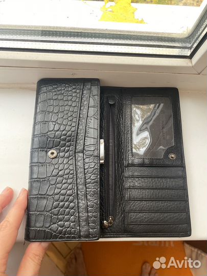 Кожаный Кошелёк Wanlima черный женский