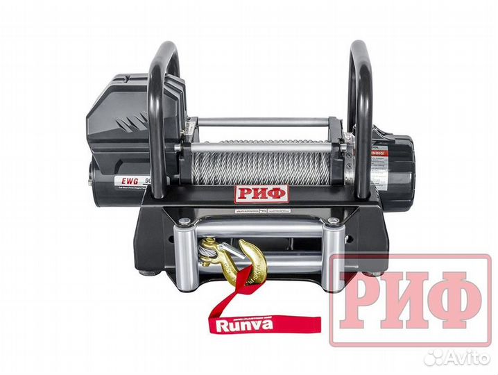 Лебедка переносная риф 9000U с площадкой и провода