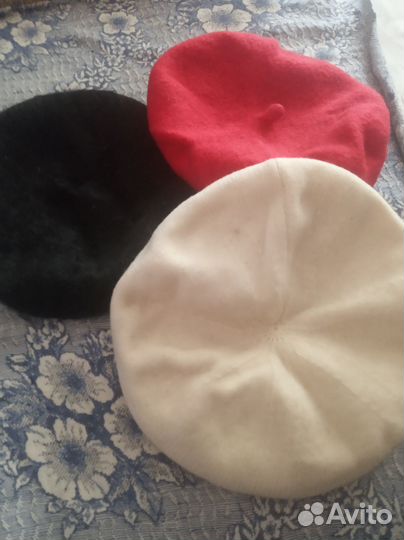 Берет фетровый женский,шапки вызаные