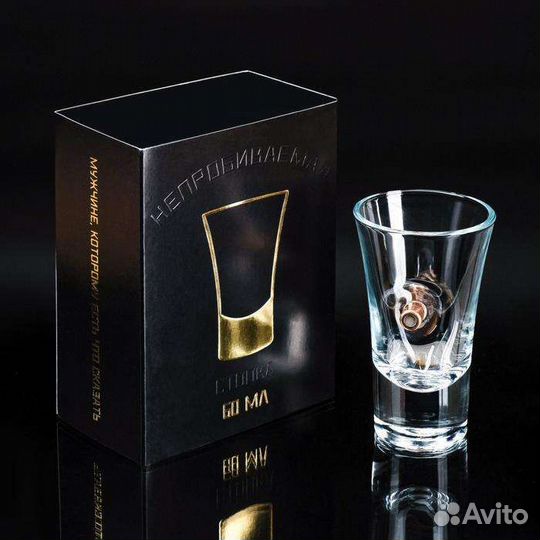 Стакан непробиваемый с пулей