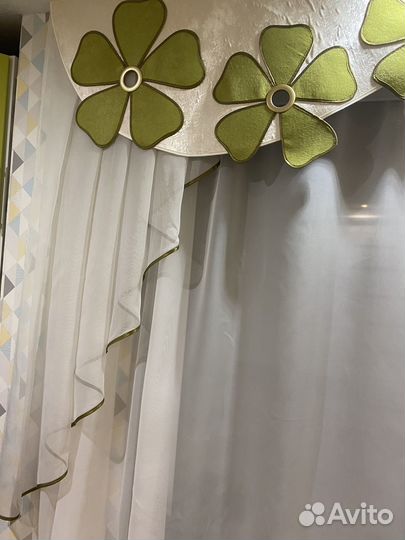 Шторы с ламбрекеном бу