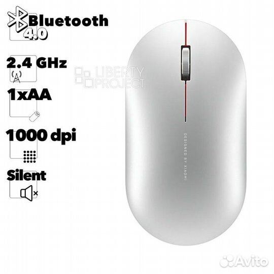 Мышь беспроводная Xiaomi Mi Fashion Mouse серая