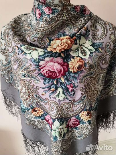 Новый павловопосадский платок 125х125