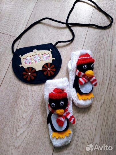 Детская фетровая сумочка и гольфы/носки