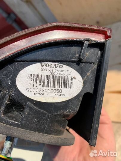 Фонарь задний левый верхняя часть volvo XC70 V70