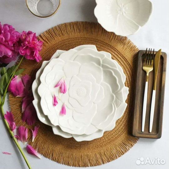 Набор из 2 тарелок Роза