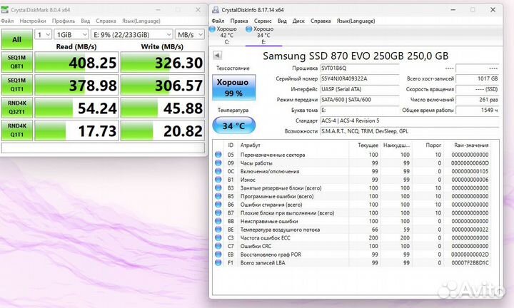 Жесткий диск ssd Samsung EVO 250GB