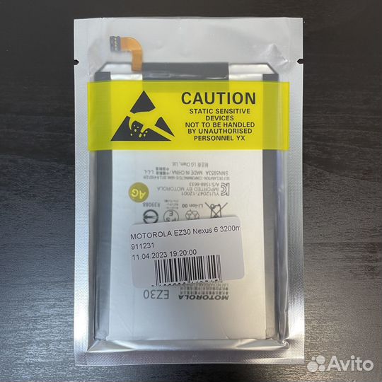 Аккумулятор Motorola XT1100 Nexus 6 EZ30 Оригинал