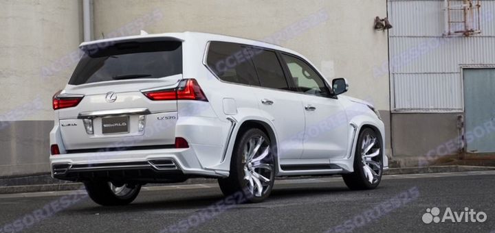 Спойлер Wald под стекло Lexus LX450d 2016г+ Белый