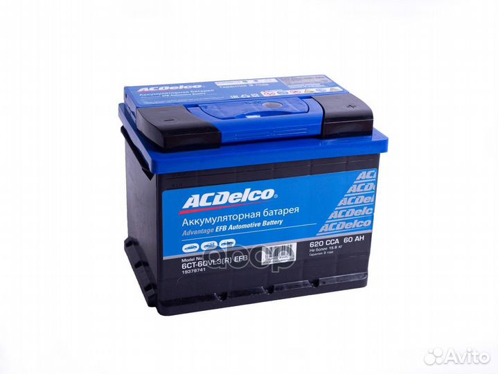 Аккумулятор ACDelco 60 А/ч обратная R+ 242x175x