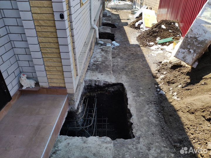 Усиление треснувшего фундамента