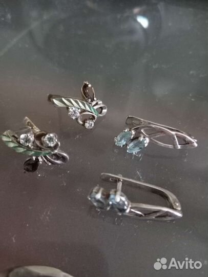 Серьги серебро