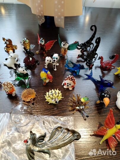 Стеклянные фигурки, хруст. колокольчик, ключницы