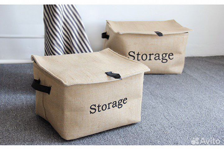 Набор органайзеров/корзин для хранения из джута