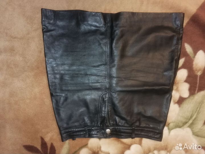 Кожаная юбка из натуральной кожи