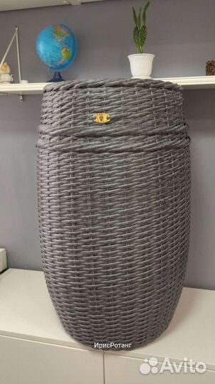 Оплетение бочки ротангом