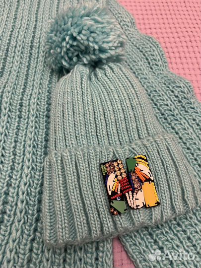 Комплект шапка и шарф для девочки