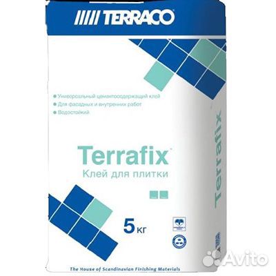 Клей для плитки Terrafix серый 5 кг