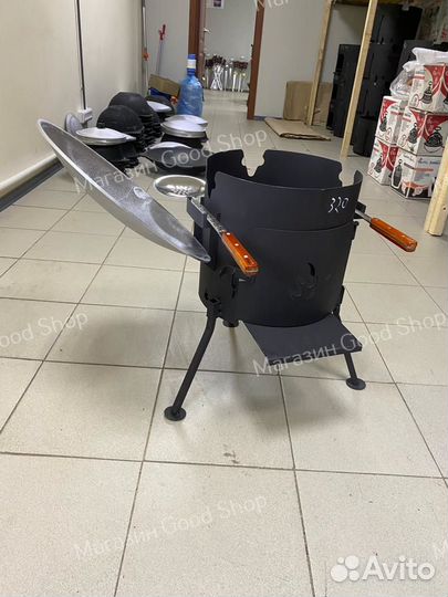 Печь под казан 6-8л С дверкой
