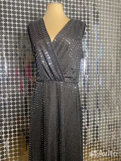 Платье в пайетках 48/50 длинное zolla