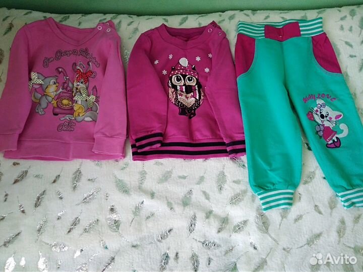 Вещи на девочку с 1 года цена за всё