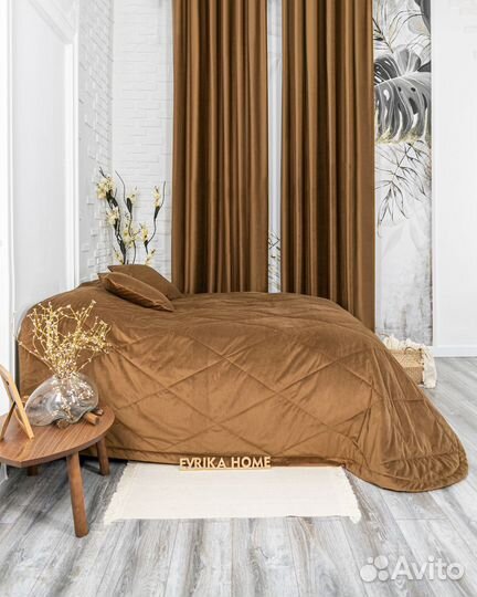 Покрывало беллиссимо тоффи новое плед бархат