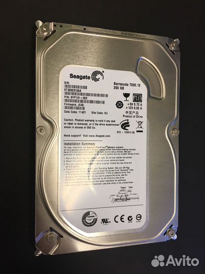 HDD 250-500Gb (WD,Seagate,Hitachi,Samsung,Toshiba)
