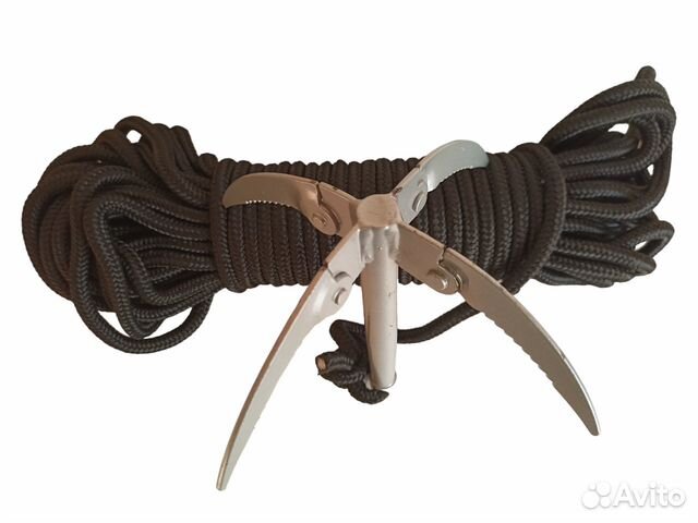 Тактическая кошка / Якорь с тросом 8 мм, 20 метров