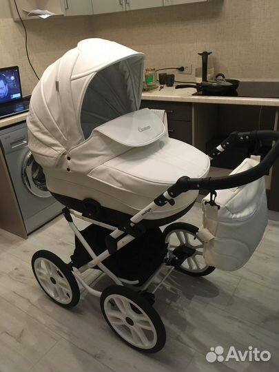 Универсальная коляска Indigo 2в1 экокожа