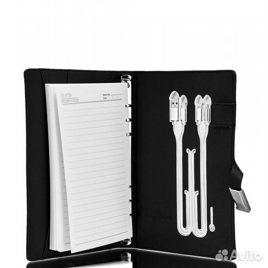 Смарт-ежедневник (беспроводная зарядка + флешка)