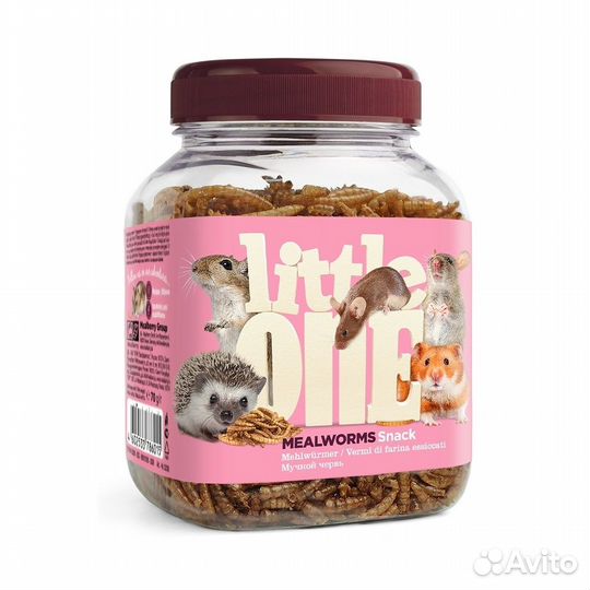 Little One мучной червь, лакомство для всеядных гр