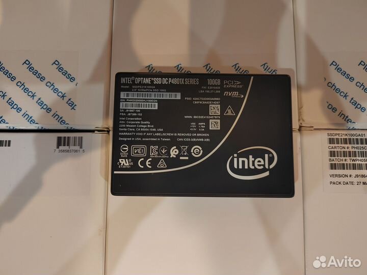 SSD Диск Intel Optane P4801X 100Gb U. 2