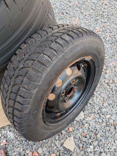 Пара колёс на Hyundai Accent R-13 (зимние)