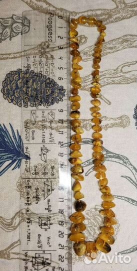 Янтарные бусы натуральные